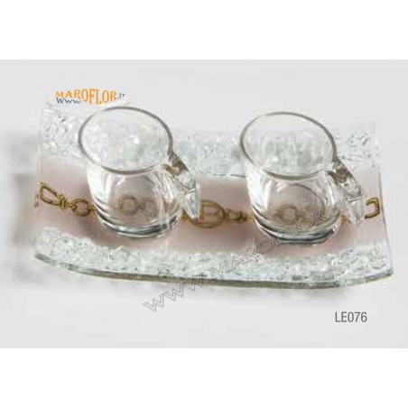 Bomboniera Solidale Laura Biagiotti LE076 Tete a Tete due tazze caff? 21cm Linea Clelia